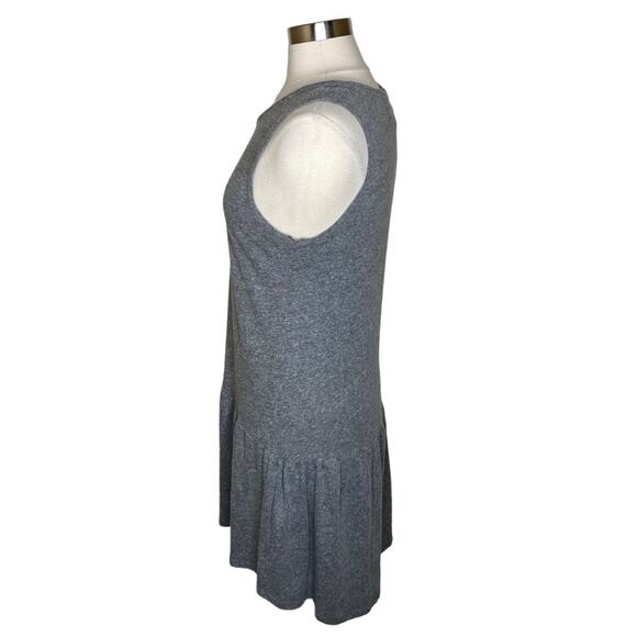 Nation LTD Gray Sleeveless Peplum‎ Bottom Mini Tank Dress Women’s Size Medium - Picture 3 of 9